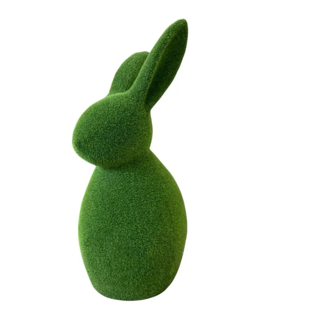 Martha Stewart Oversized Green Mossy Flocked Easter Bunny Rabbit 23in NEW